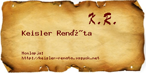 Keisler Renáta névjegykártya